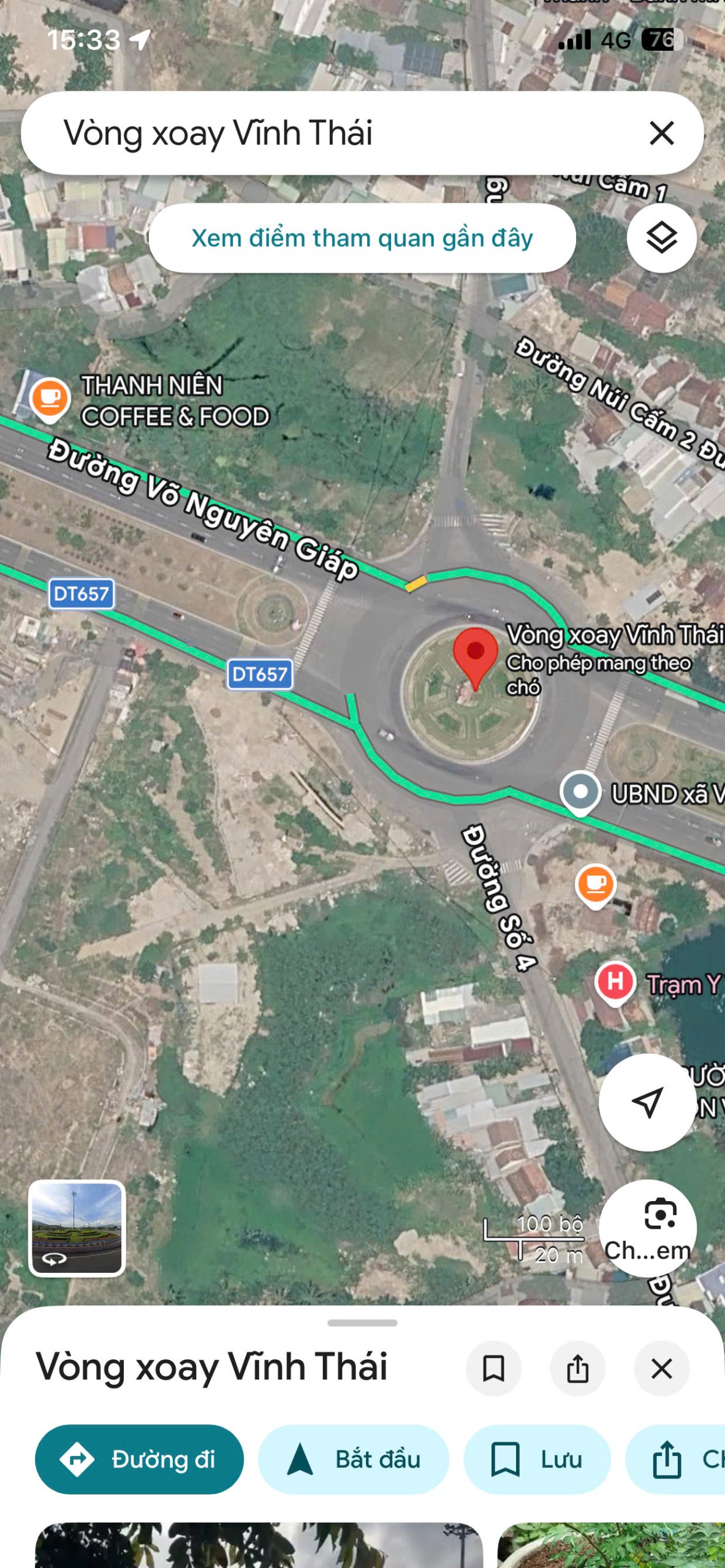 Cho thuê đất 2 mặt tiền Võ Nguyên Giáp, ngay Vòng xoay Vĩnh Thái. Diện tích 1350m² thổ cư